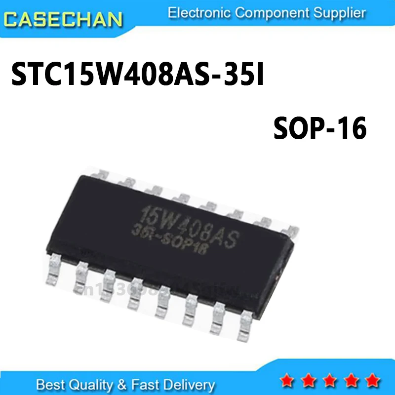 5PCS New and Original STC15W408AS-35I-SOP16 STC15W408AS-35I STC15W408AS 15W408AS SOP-16