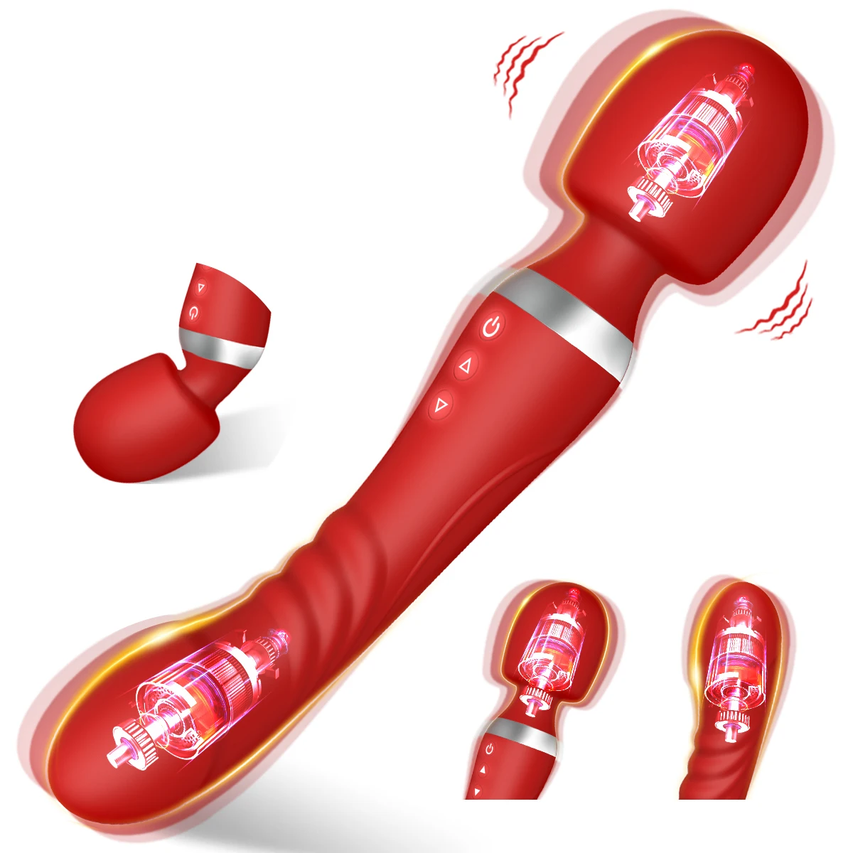 2 IN 1 Powerful AV Vibrator Dildos Wand for Women 10 Modes Clitoris Stimulator G Spot Vagina Massager Adult Sex Toys for Woman