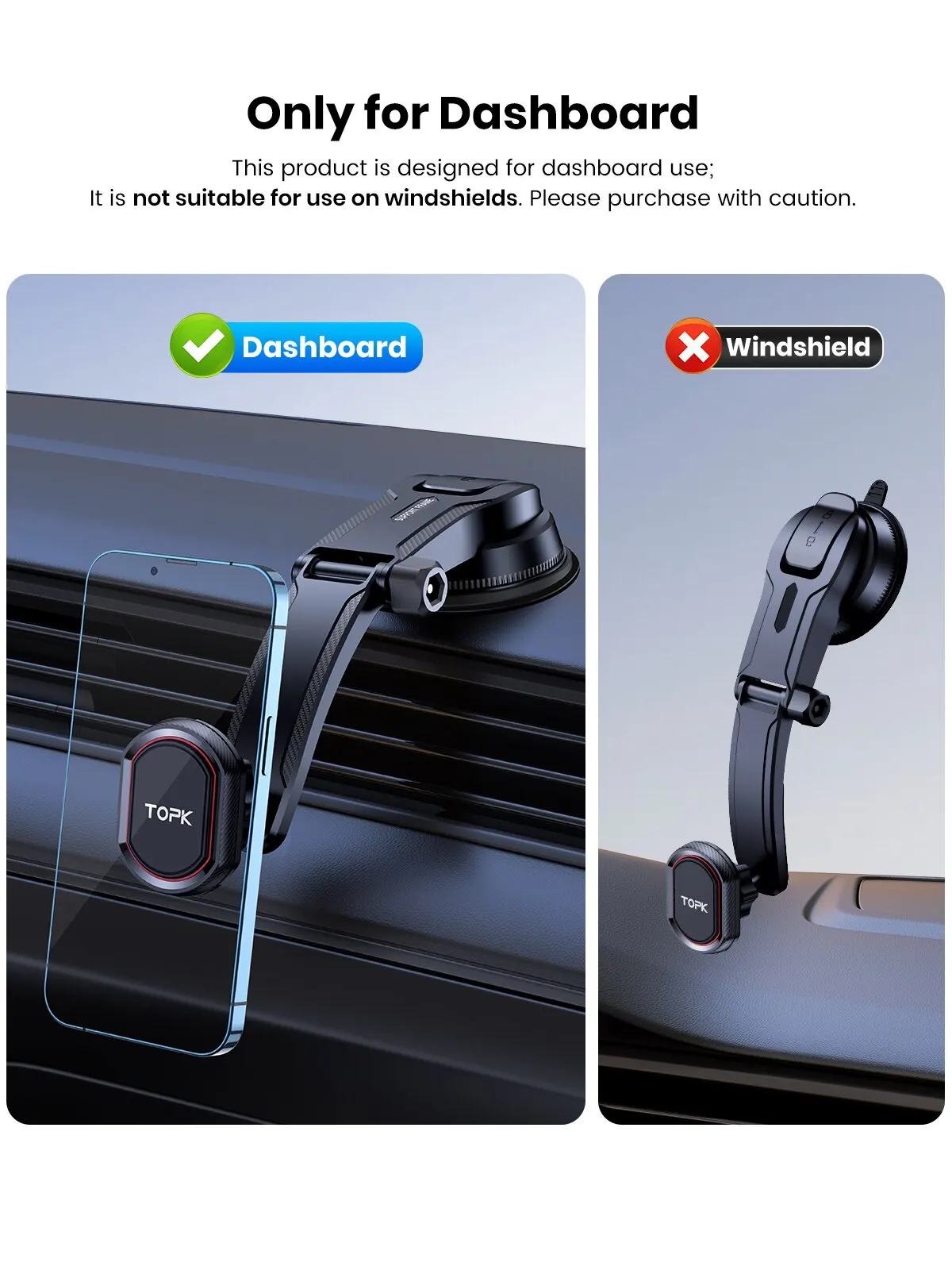 Topk suporte de telefone para carro, suporte de gravidade para iphone, xiaomi, samsung, suporte móvel para painel, pára-brisa, ventilação de ar, montagem de telefone