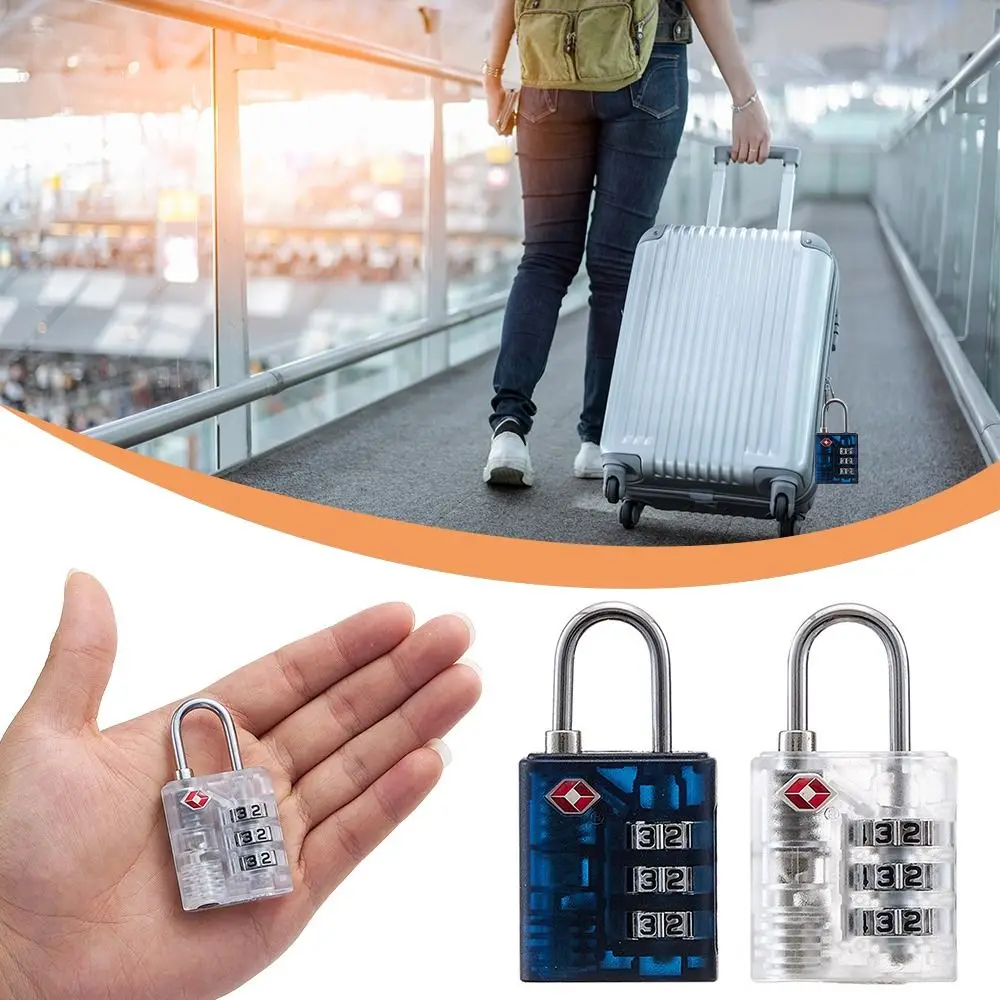 

Креативный 3-значный кодовый замок TSA, противоугонный инструмент безопасности, таможенный замок с паролем, прозрачный навесной замок для шкафа для путешествий