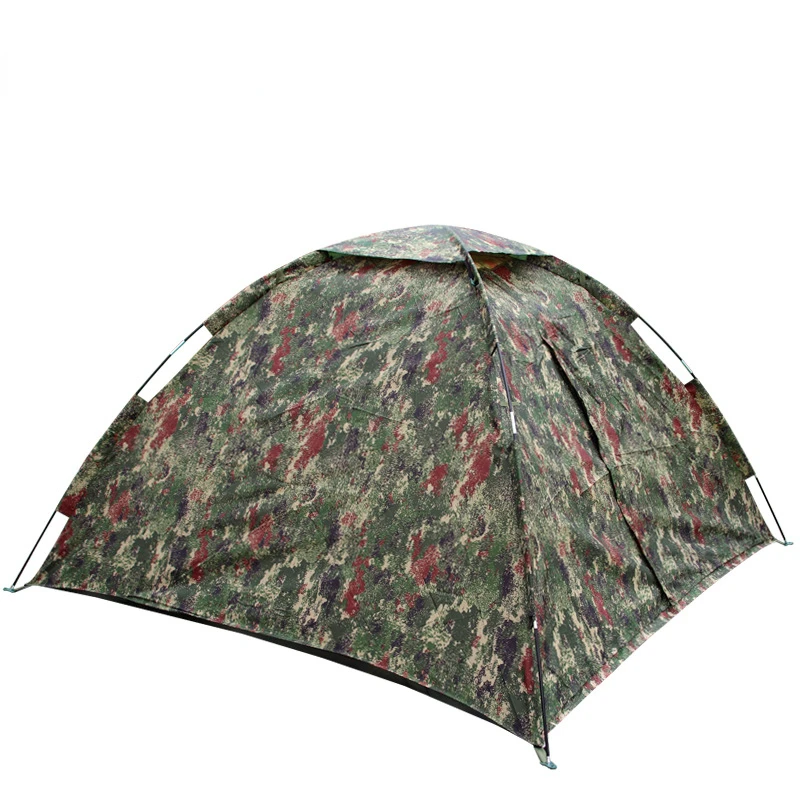 2 Person Outdoor Camouflage Camping Tent Ventilation Mesh Lightweight Portable Hiking Trekking Beach Awning Fishing Car Shelter