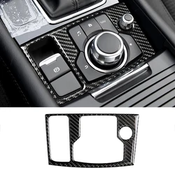 Car Interior Inner Multimedia Button Cover Trim For Mazda 3 Axela 2017 2018 Car Sticker Styling LHD Car Accessories Interiors