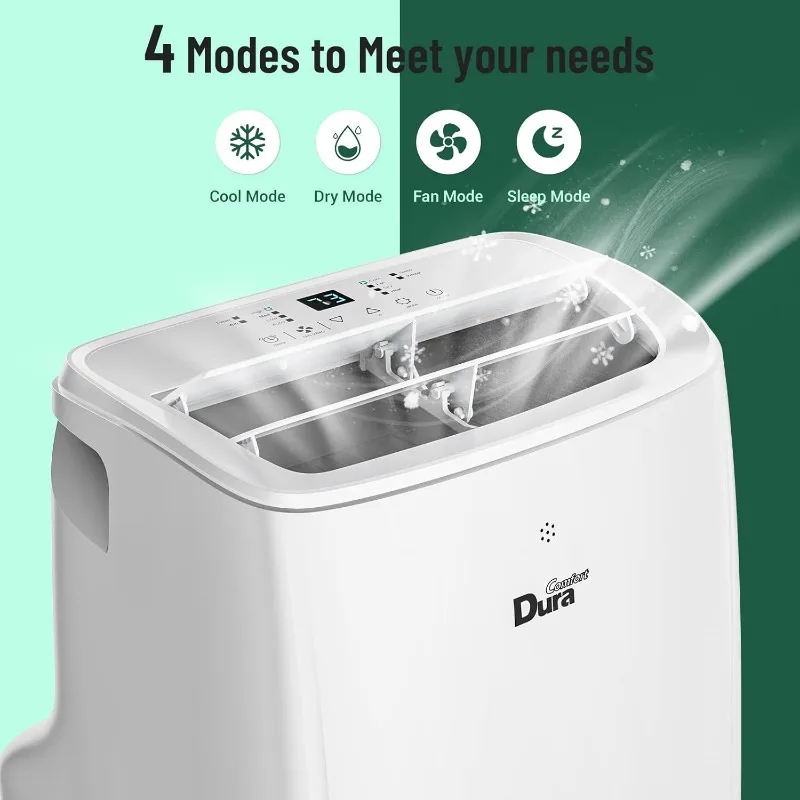リモコン付きポータブルエアコン,コンパクトなAC冷却ユニット,統合除湿機,ファンモード,家庭用エアコン