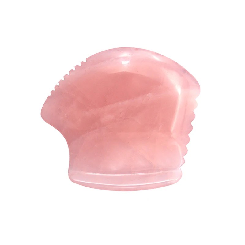 Natural Quartz Rose Scraping Jade Stone Guasha Custom Logo Facial Massage Tools for Slimming SPA