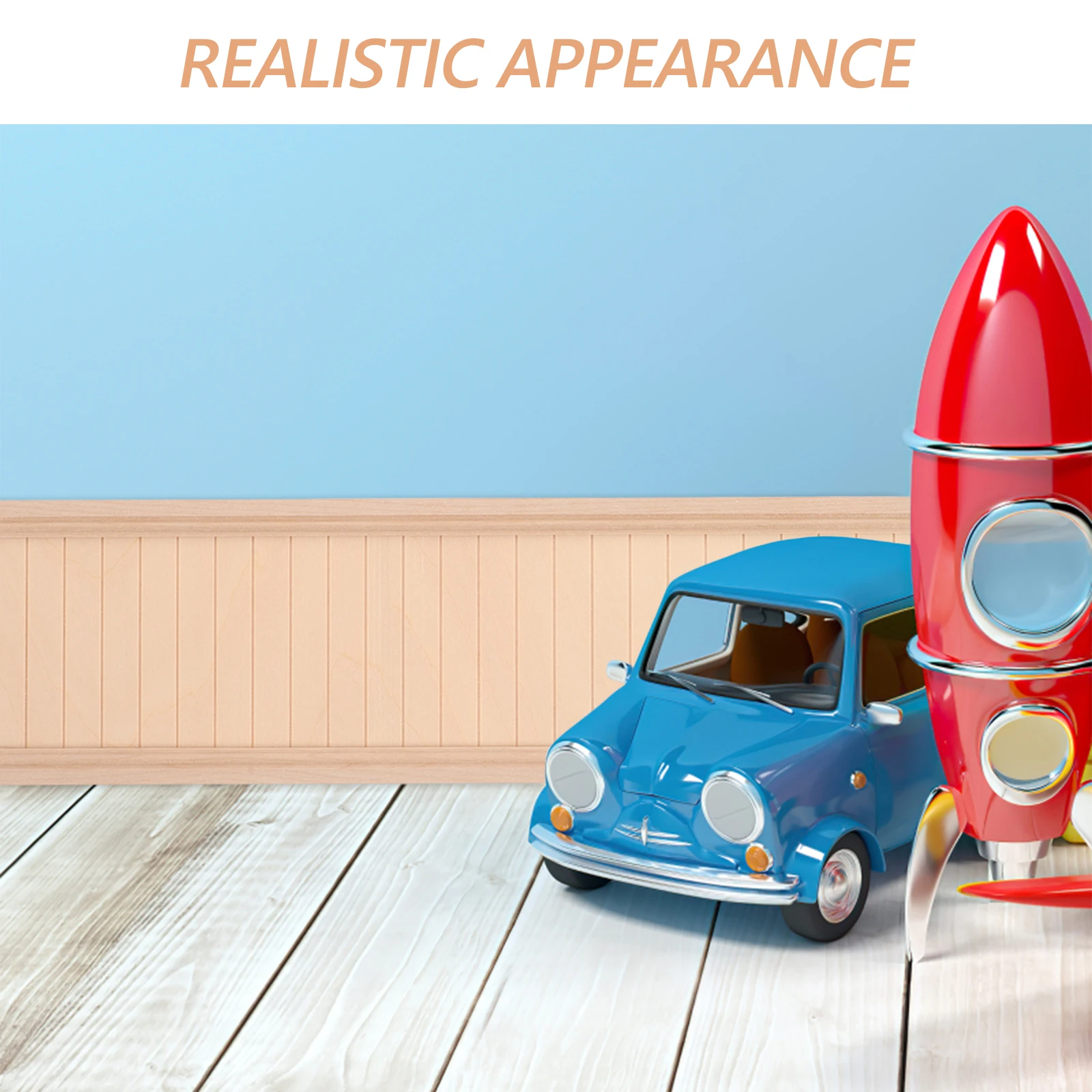 

Realistic Dollhouse Wall Trim Miniature Wainscoting Panels Skirting Board For Tiny House Decoration Easy Install High Precision