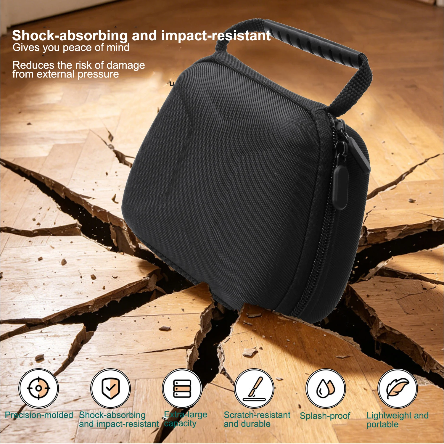

Carrying Case for Steam Controller 2026 Hard Shell Shockproof with Dual Zippers Oxford Fabric Large Capacity