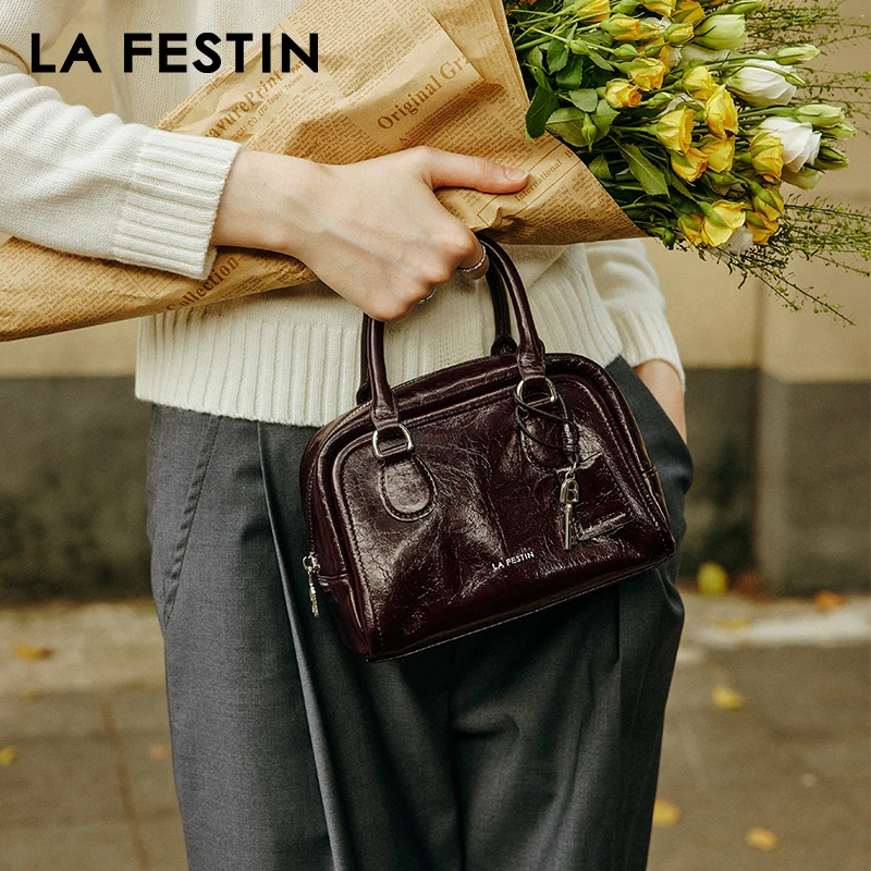 LA FESTIN Original Brand Handbag Women Popular Shoulder Bag Designer Boston Bag Luxury Bag Square Bag Lady Crossbody Bag