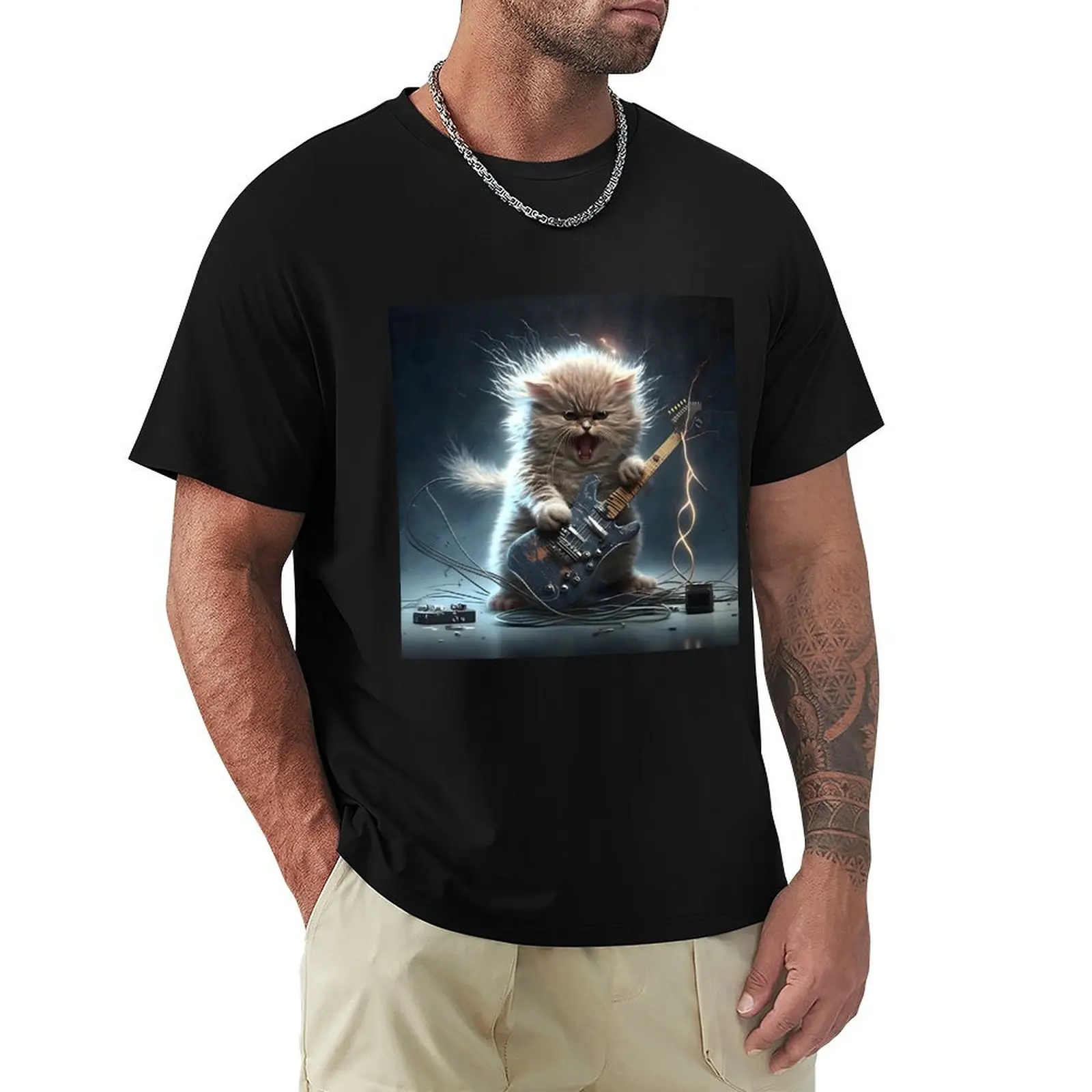 

Heavy Metal Electric Kitten T-Shirt UV Sun Protection Tee Shirt