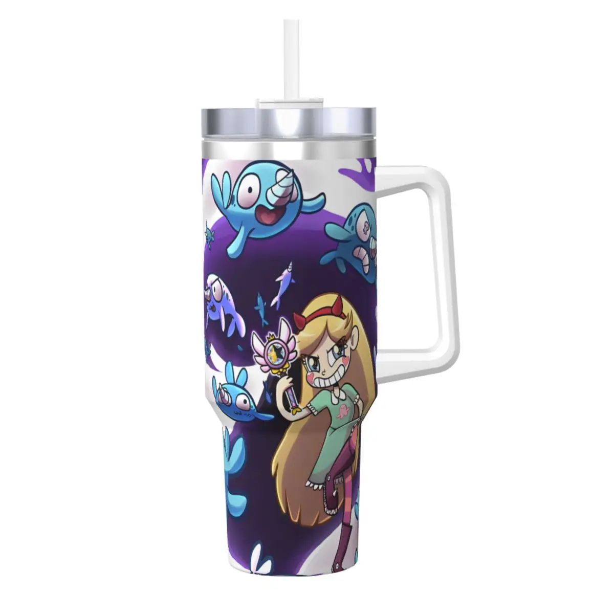 

Star Vs TV Shows Stainless Steel Tumbler the Forces of Evil Travelist Thermal Mug With Straws and Lid Large Capacity Car Mugs