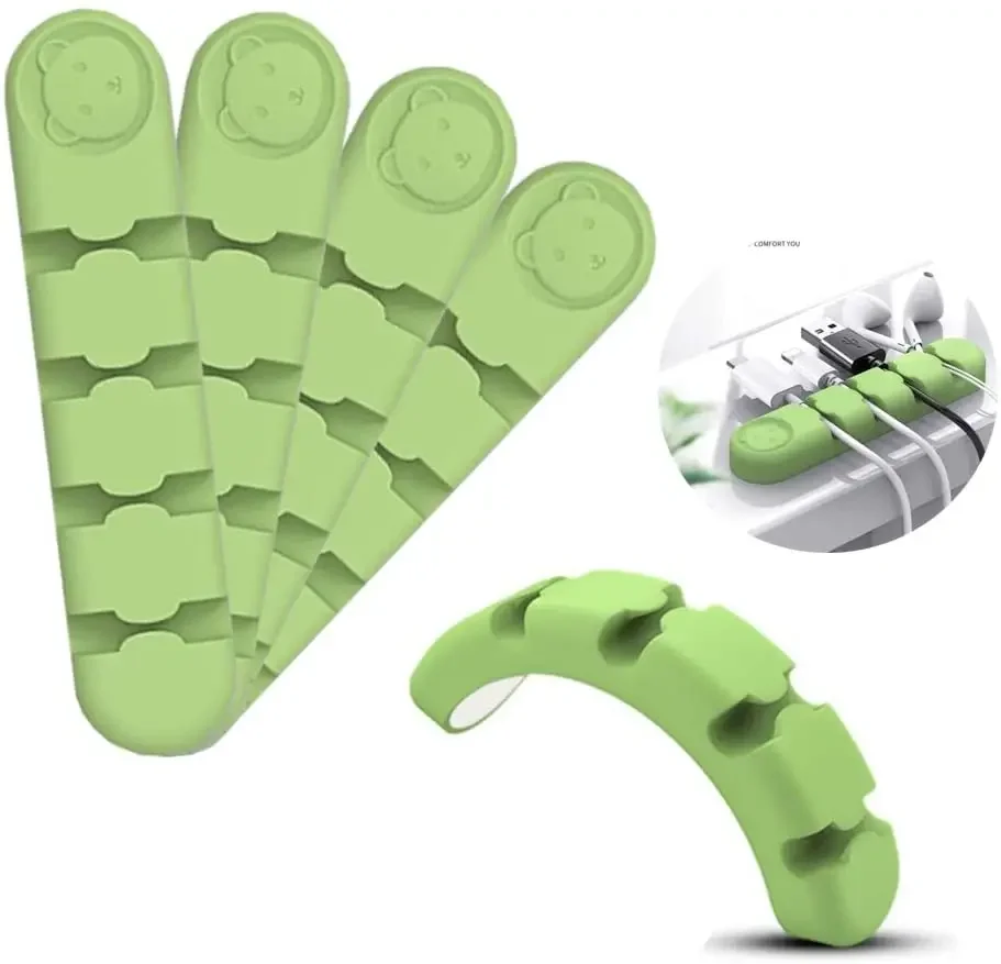 Organizadores cabo bonito com clipes, Desktop Cord Management, escritório e casa, 1 PC