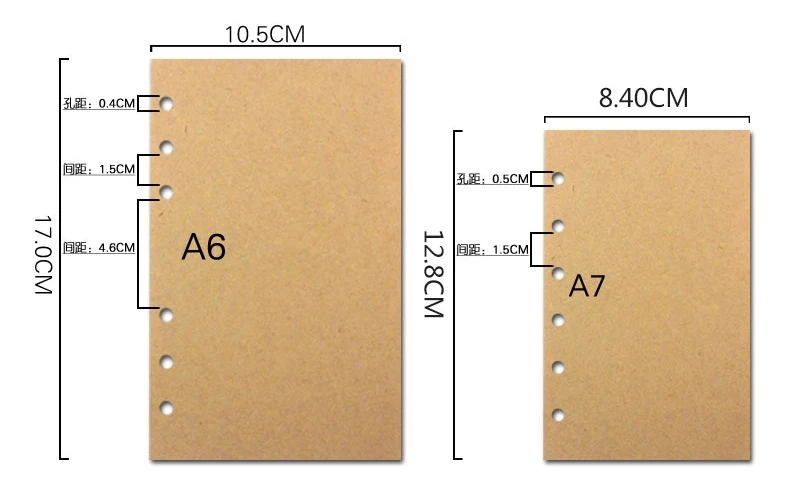 160 200 Pagina 'S Vintage Kraft Blank Gevoerd Controleren Papers Voor Notebook, Navuller A4 B5 A5 A6 A7