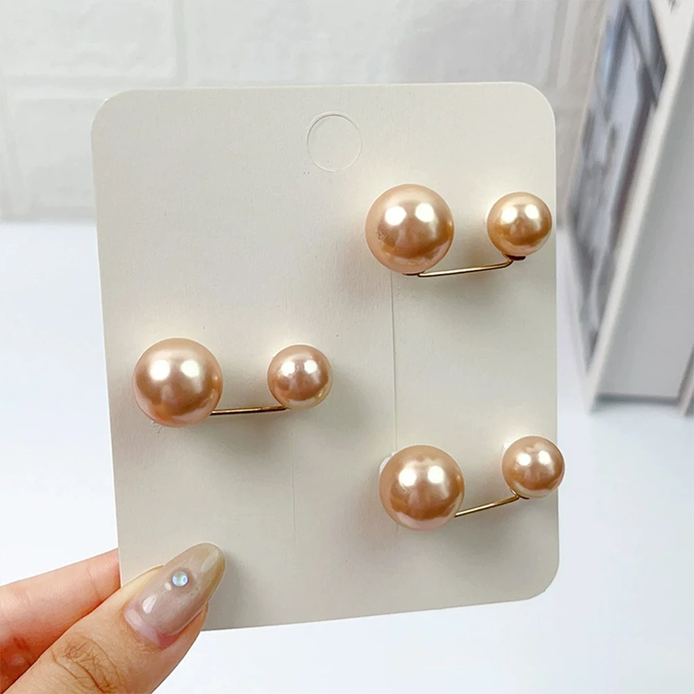Alloy Faux Pearl Fashion Brooches Pins For Dress Skirt Collar Waistband Waist Fixing Adjustment Clothing Accessories