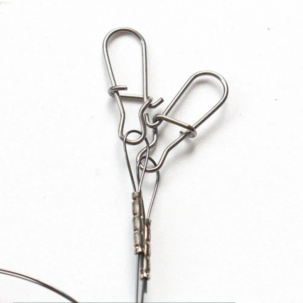 2Pcs/Pack Fishing Line Wire Line Leader Fishing Leash Anti-winding Titanium Wire Anti-bite Wire Fishing Accessories Duo-Lock image 6