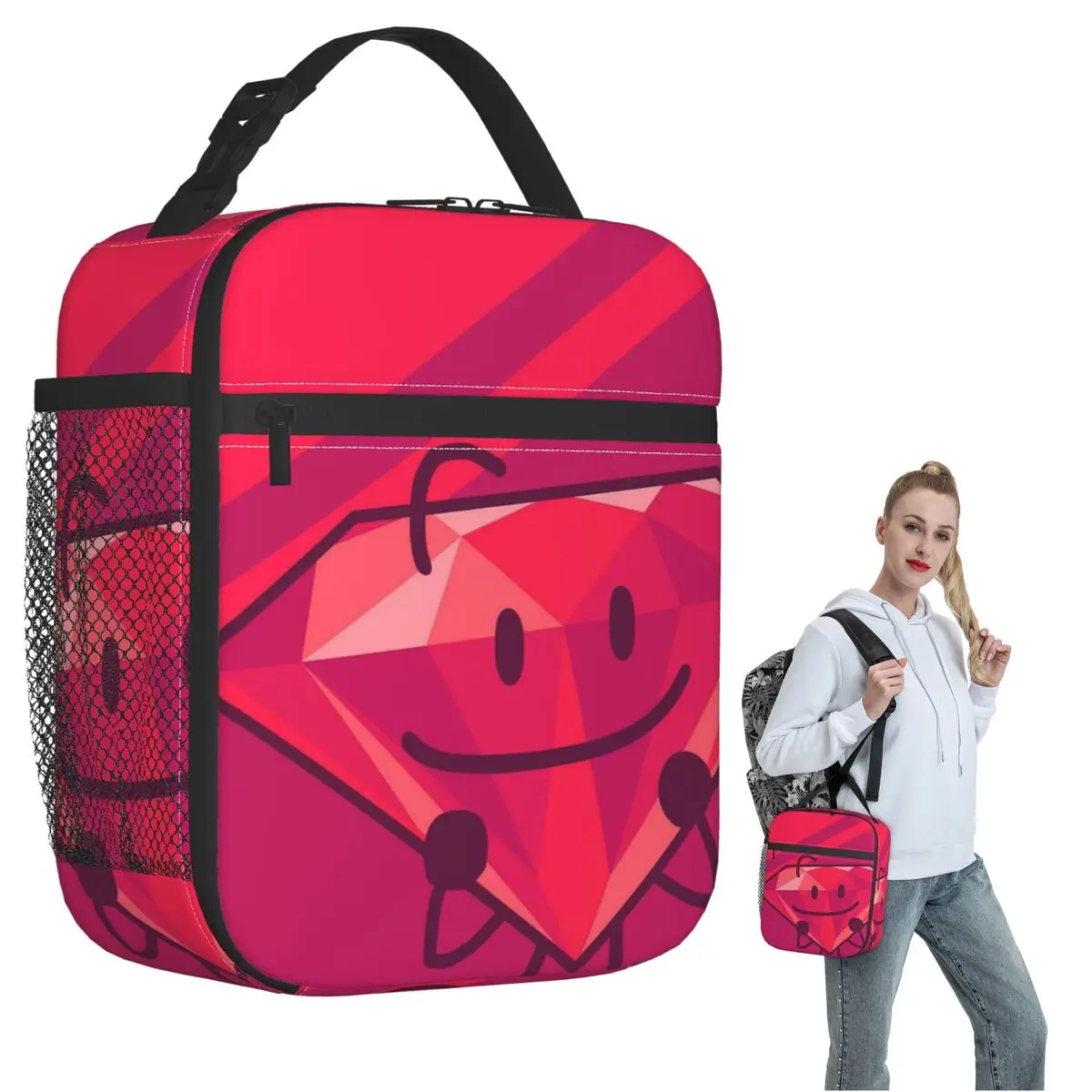 

Bfdi Battle For Dream Island Game Insulated Lunch Bag for Women Kids Portable Food Boxes Thermal Lunch Box Tote