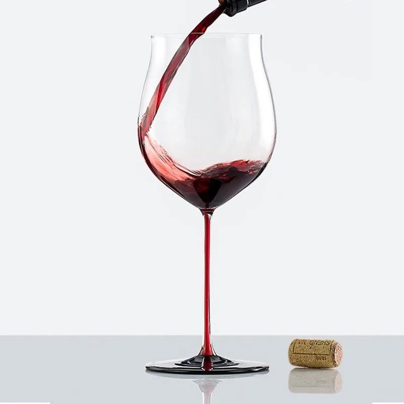6 color rod multi-crystal red wine glass gift box set