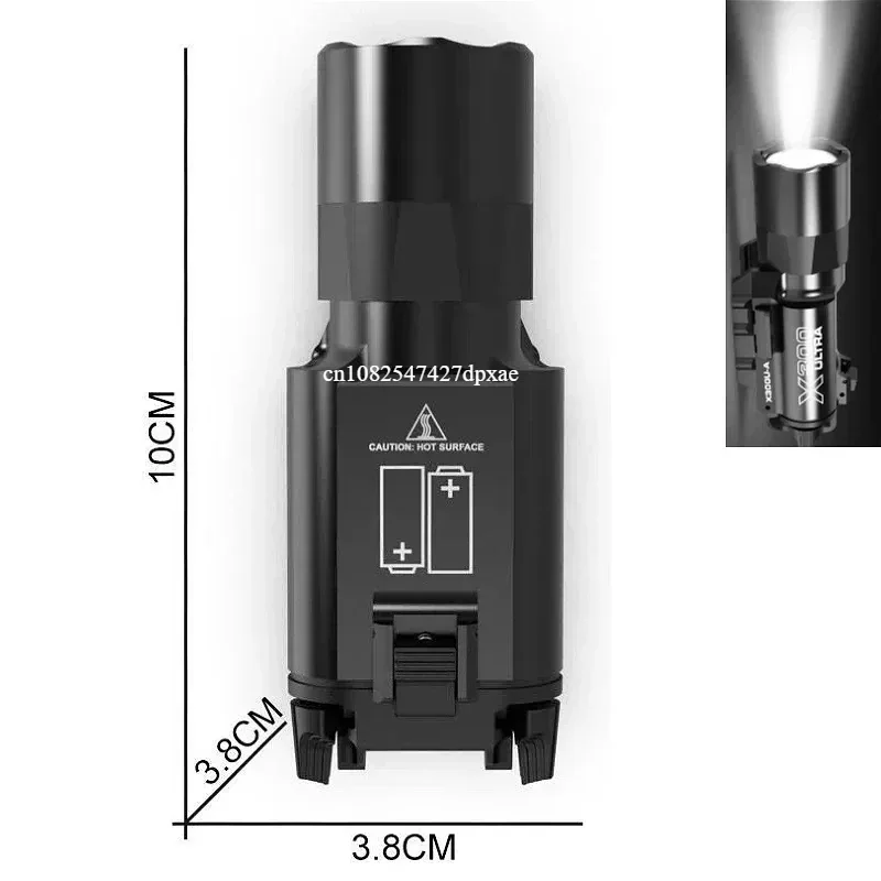 TacticaFlashlight X300-B/X300U-B/ XU35 Metal Pistol Gun Strobe LED Light Fit 20mm Rail Airsoft Hanging Hunting Flashlight