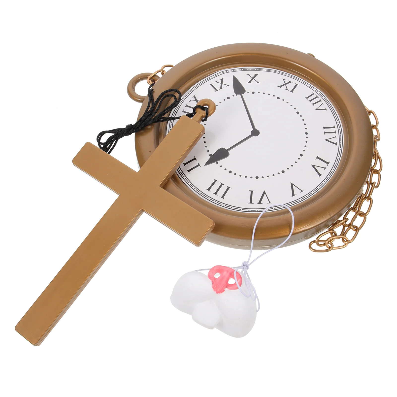 1Set Rabbit Nose Cosplay Props Party Supplies Hippy Costume Accessories Hanging Clock for Festivals