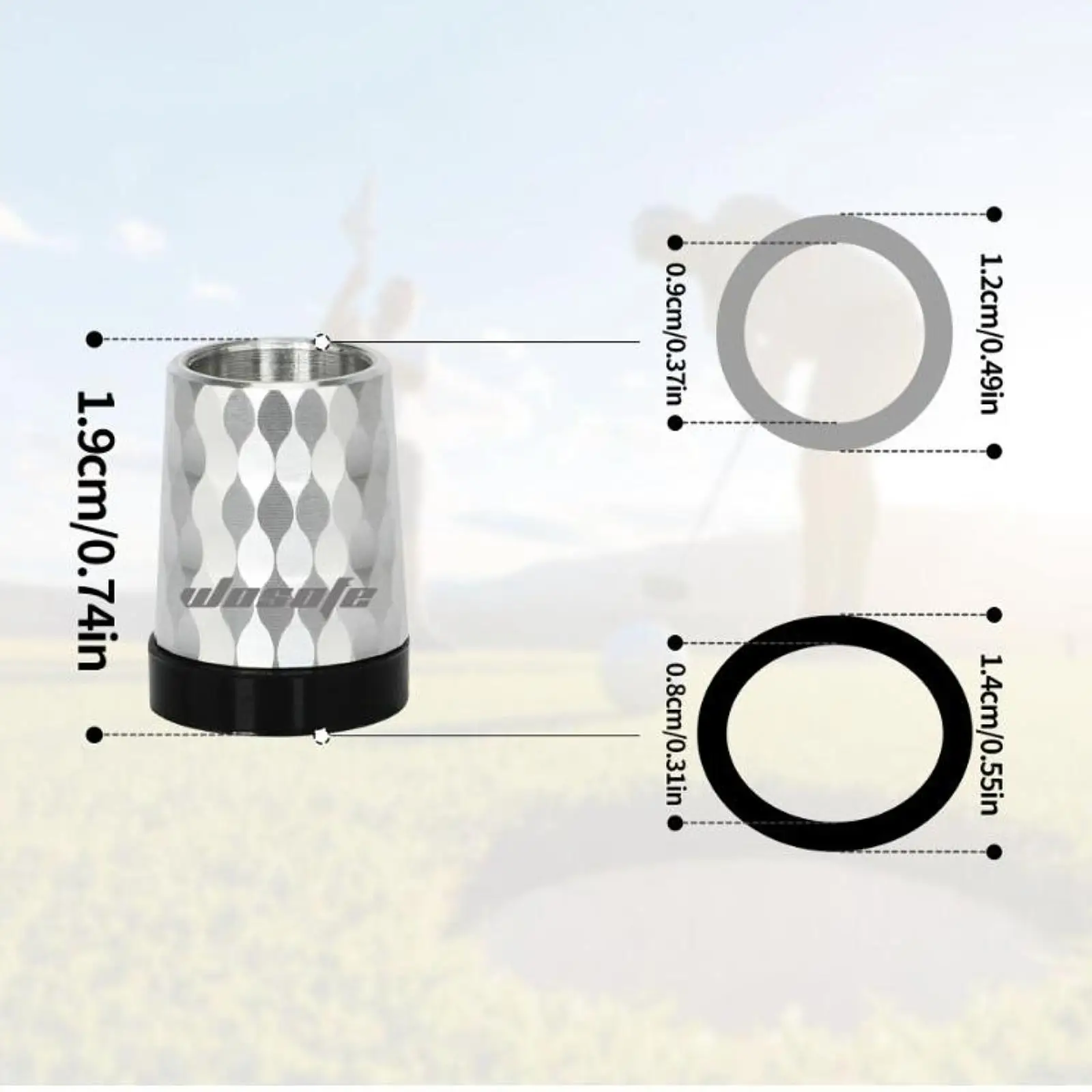 

12x Golf Ferrules Covers Practical for Taper Tip Iron Wedge Golf Club Shaft Ferrules End Caps for Men Women Beginners Sports