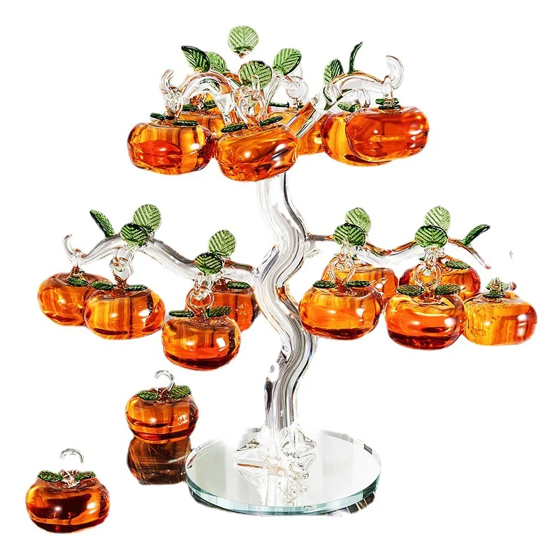 Best-Selling in Stock Wholesale All the Best Crystal Persimmon Tree Room Desktop Crafts Living Room Home Ornaments image 5