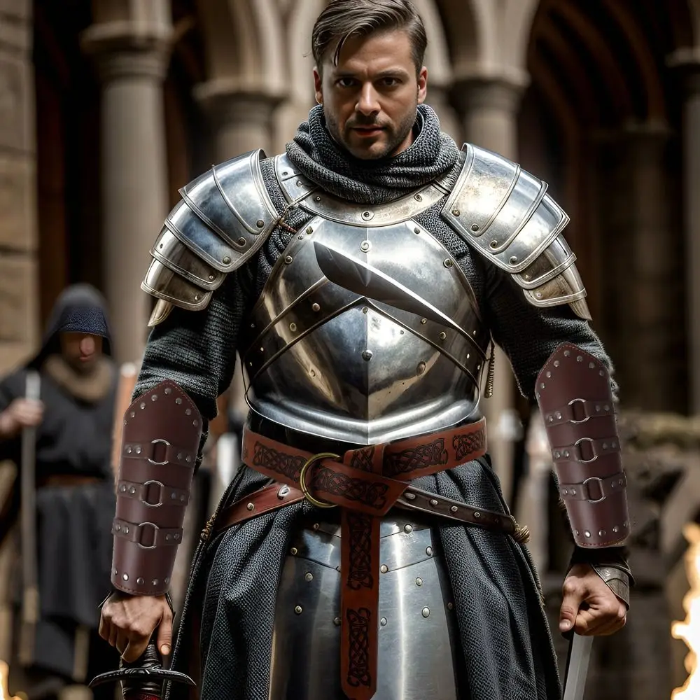 Retro Reliëf Viking Renaissance Riem Print Pu Keltische Riem Ridder Lederen Middeleeuwse Tailleband Feest