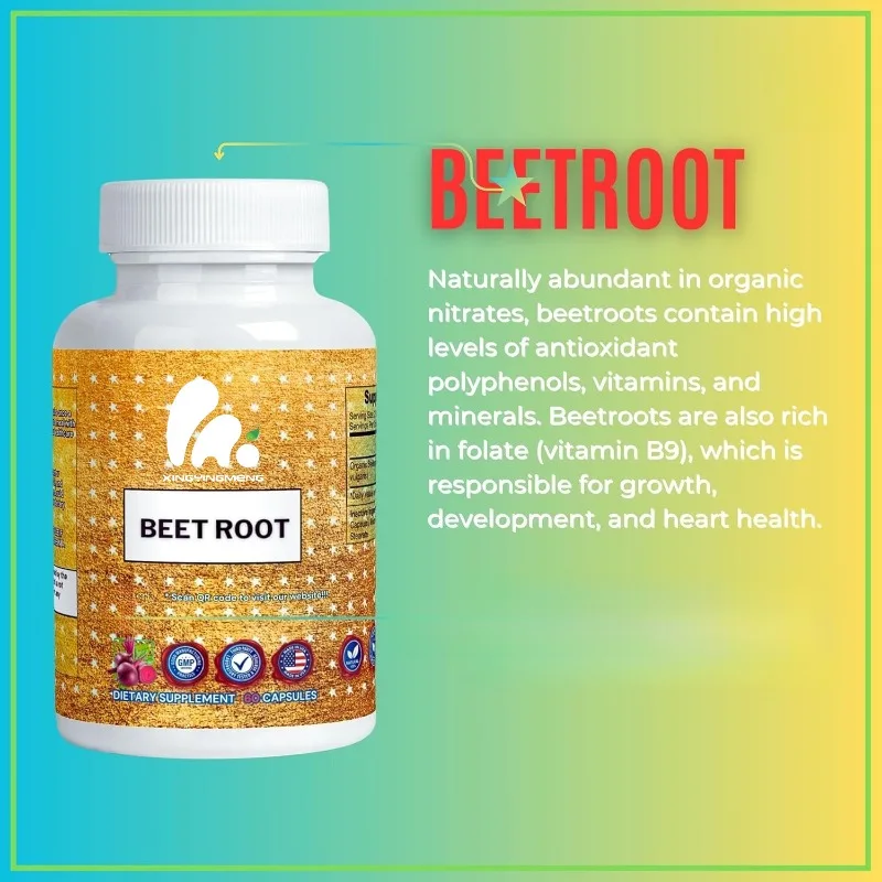 

Органические порошковые капсулы Beetroot, 1300 миллиграмм на порцию - 100% натуральная добавка Beetroot