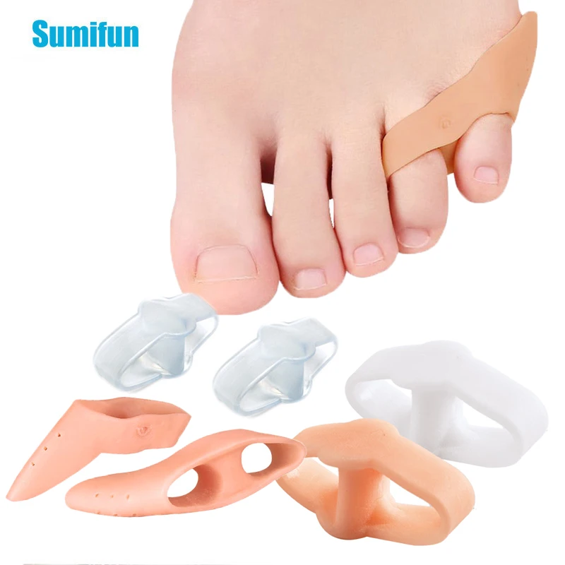 4 Soorten Dubbele Ring Teen Separator Voet Overlappende Orthopedische Bunion Duim Valgus Correctie Pads Siliconen Beschermhoes