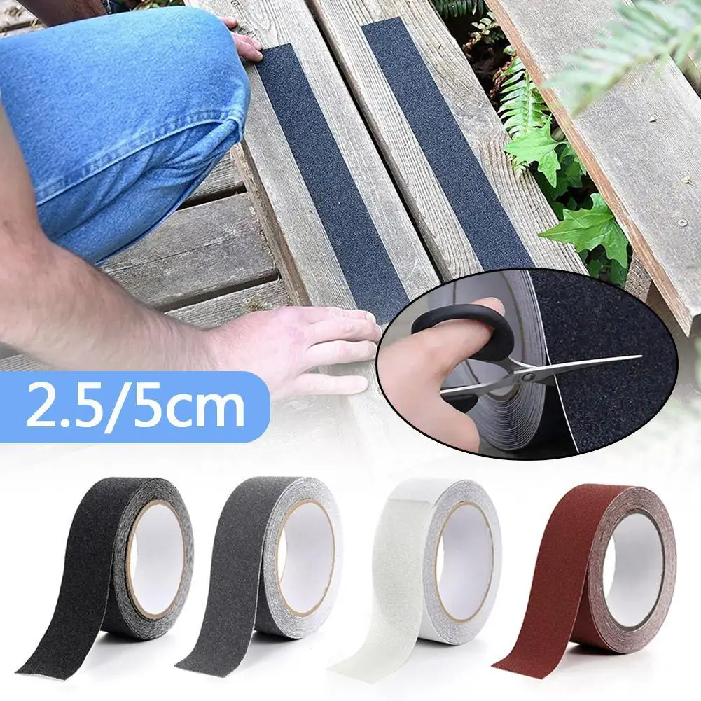 1PC 5M Non Slip Safety Grip Tape Anti-Slip Indoor Outdoor Stickers Strong Adhesive Safety Traction Tape Stairs Floor