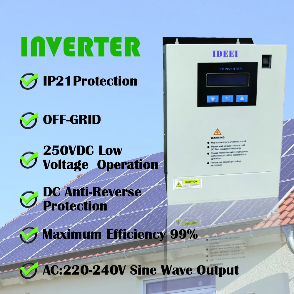 QB Hi Solar Inverter Off-Grid Inverter  4kw 5.5kw 7.5Kw 11kw Solar Panels Inverter with DC SPD view 2