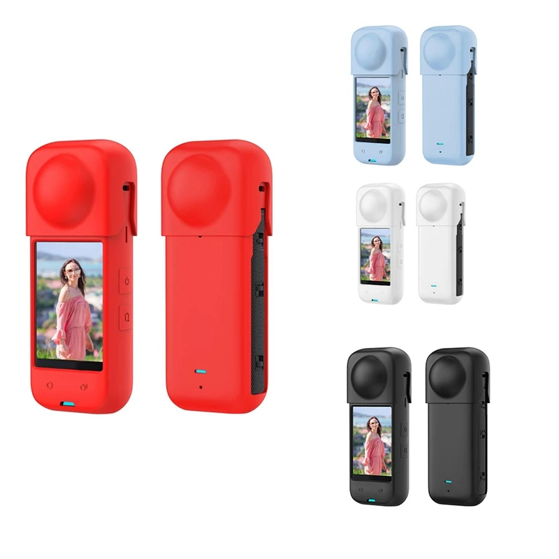 Funda protectora de silicona, Protector de cámara antiarañazos para accesorios de Cámara de Acción Insta 360 X4