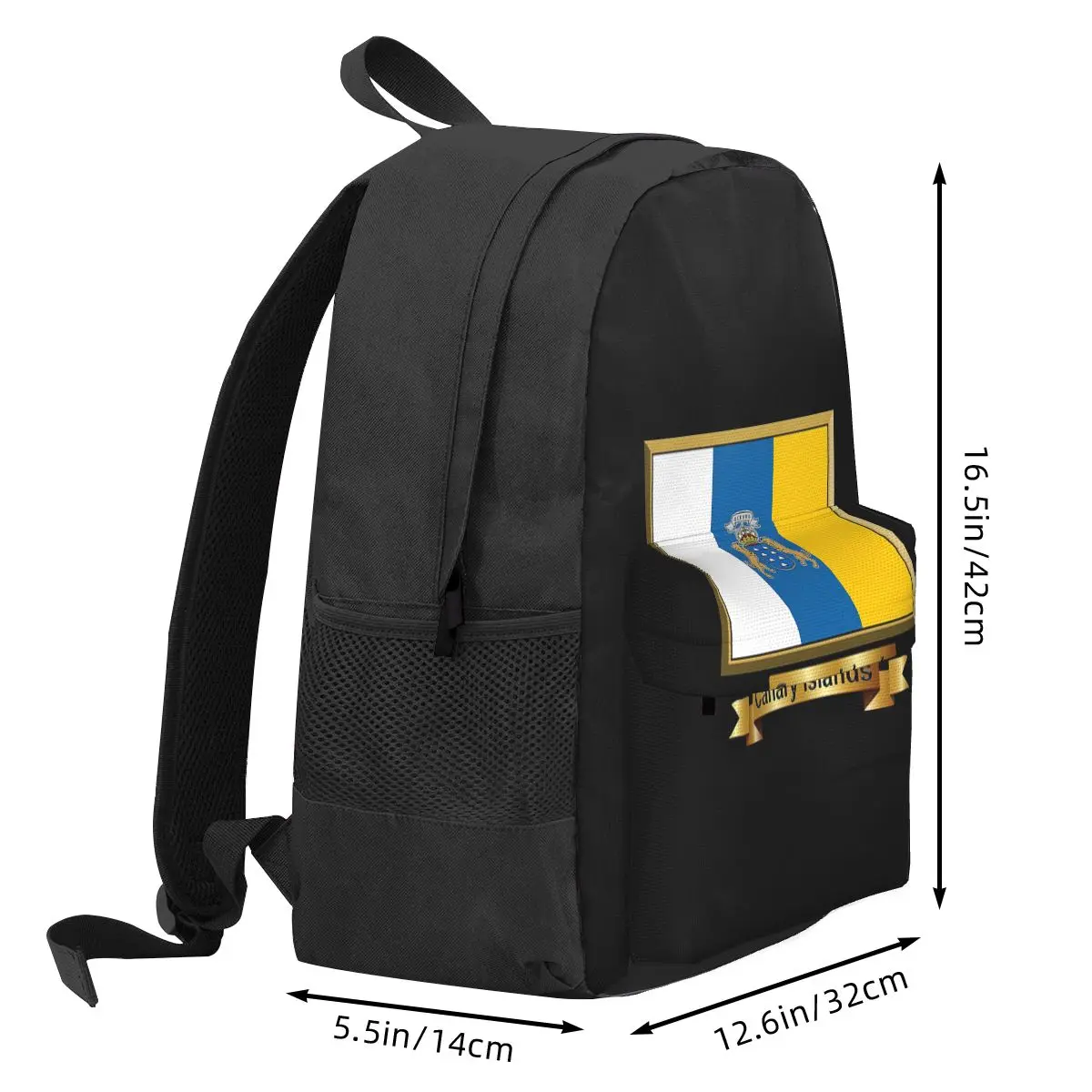 Spain Flag Oceano Canary Islands Backpack Student BookBag Children School Bag Laptop Shoulder Bags for Boys Girls