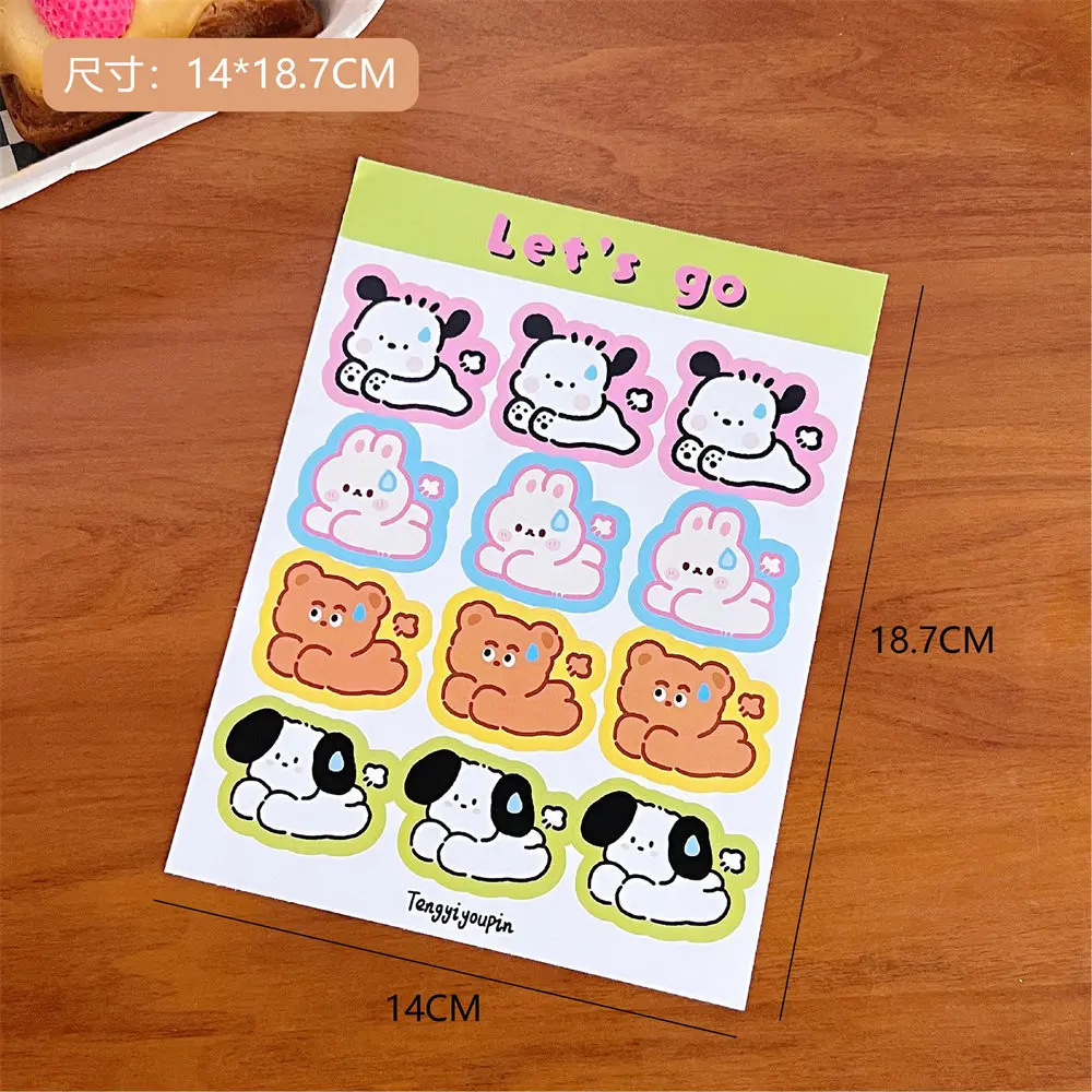 Sanrio New Pochacco Series Stickers Ins Style Decorative Handbook Stickers Seal Stickers Cute Expression Toy Stickers