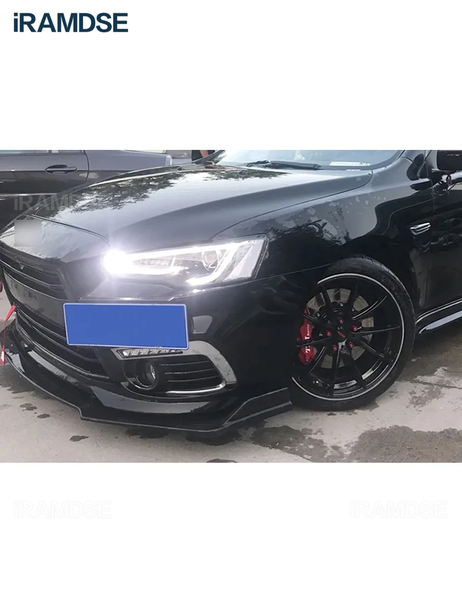 Front Lip Splitter Decorative Plate for Mitsubishi Lancer EX Evo 2013 - 2016 Bumper Spoiler Black Car Body Kit Accessory
