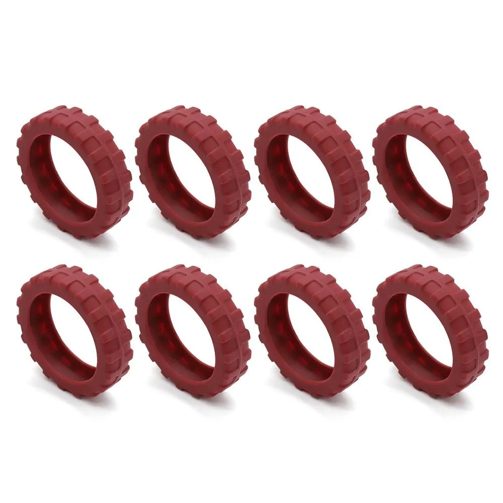 8 قطع/مجموعة من أحذية عجلات أمتعة السفر المصنوعة من السيليكون مع صوت صامت يقلل من ارتداء العجلات وغطاء حماية للعجلات #4