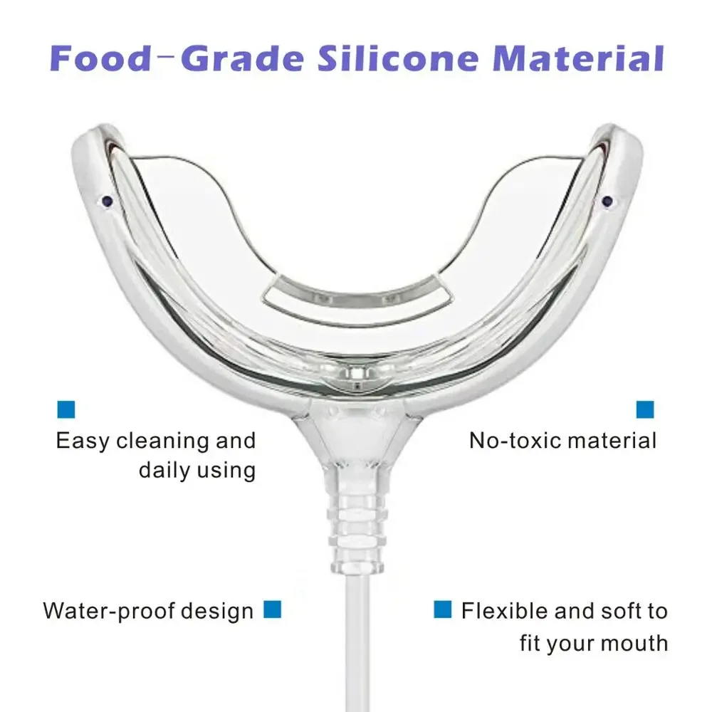 Portable Smart Cold Blue light LED Dental Bleaching System Tooth Whitener Device Dental Whitening Has 2 Gel Kit Teeth Bleaching