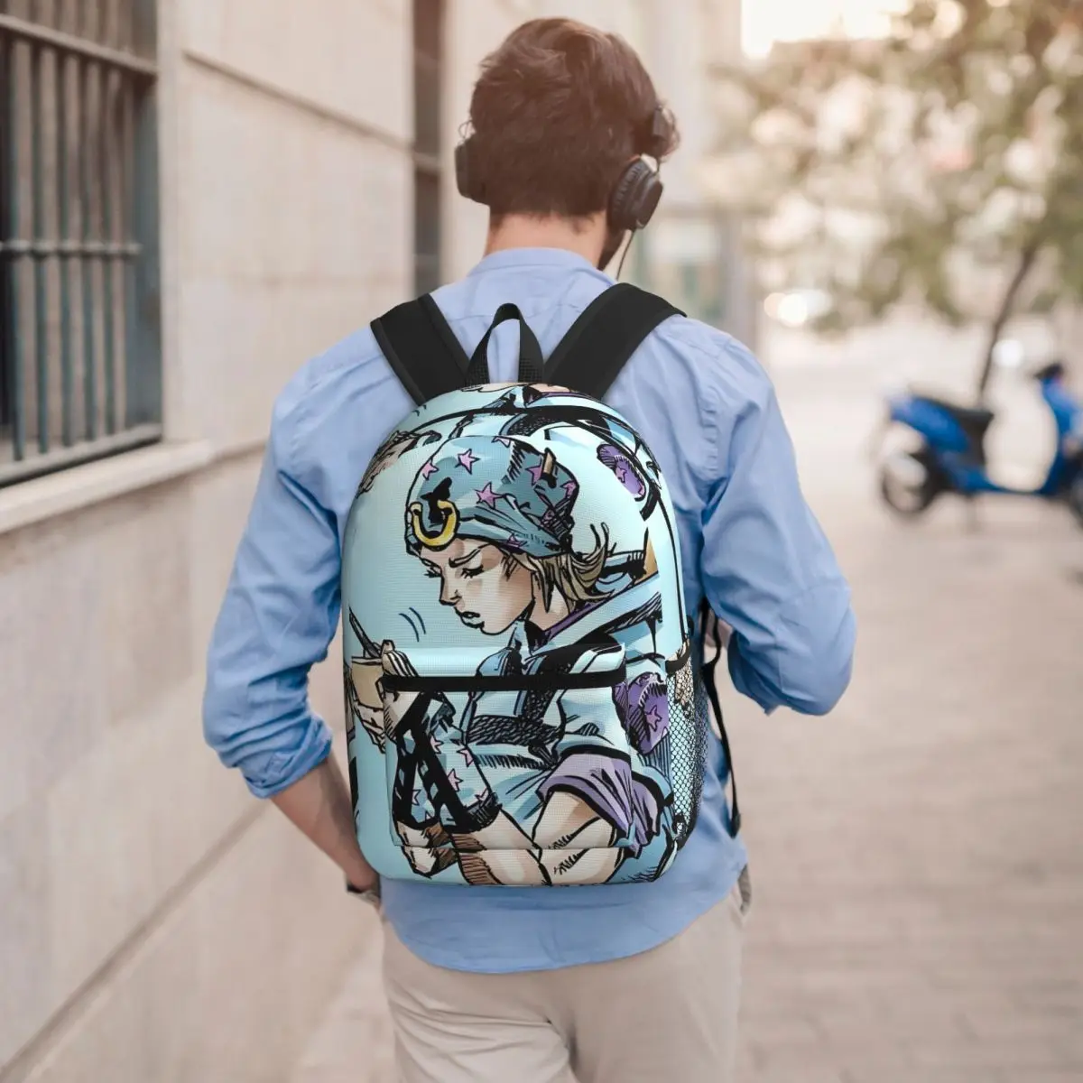 Anime Johnny Joestar JoJo's Bizarre Adventure Backpack Boys Girls BookBag Children School Bag Computer Shoulder Bags