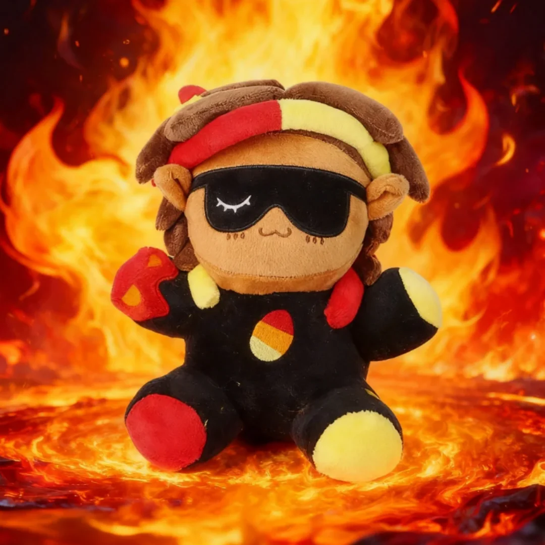 Kawaii Flamefrags Plüschtier Unstabiltes Universum Gaming-Merchandise Gefülltes Flammen-Plüschtier Weihnachts-Geburtstagsgeschenk für Kinder und Spielefans