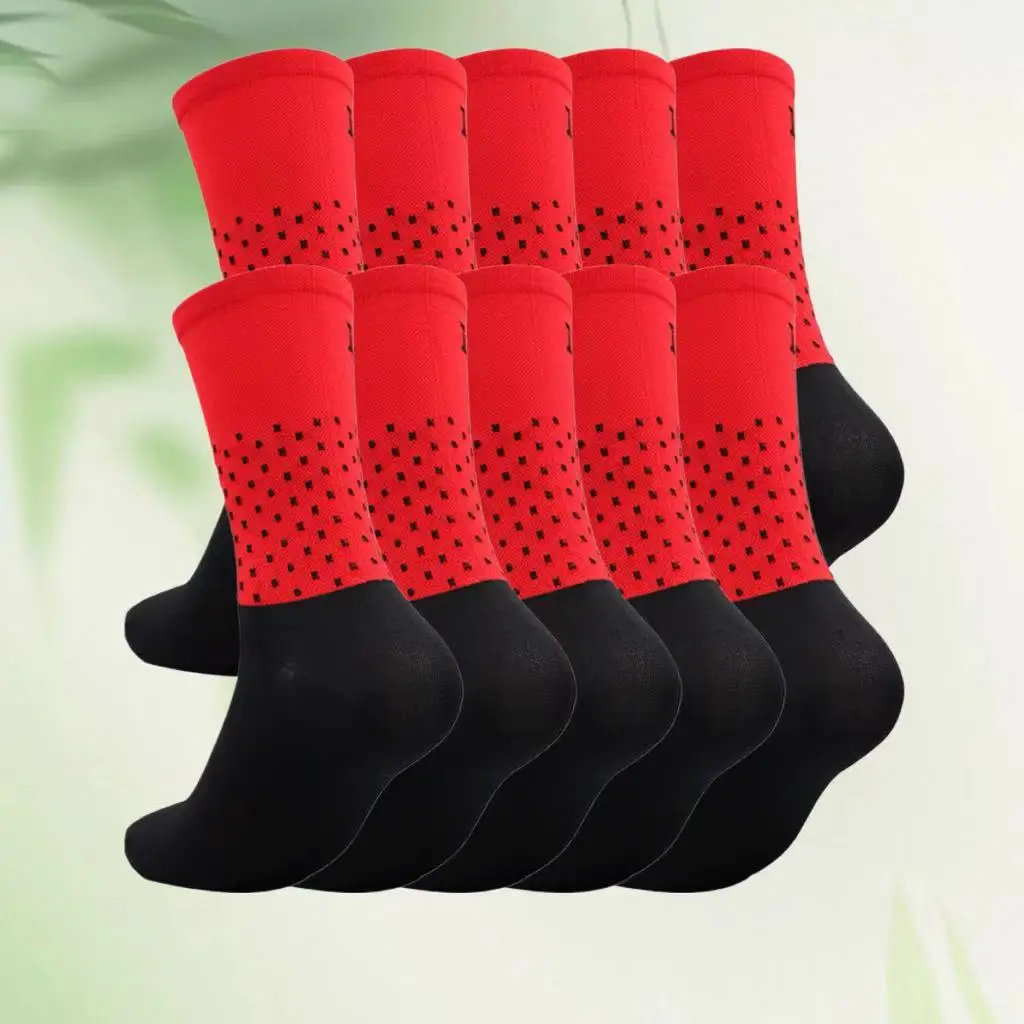 

Носки для велоспорта Aero Pure Color, 5 пар/компл., силиконовые, спортивные, нескользящие, профессиональные, для гонок, летние, охлаждающие, Calcetines Ciclismo