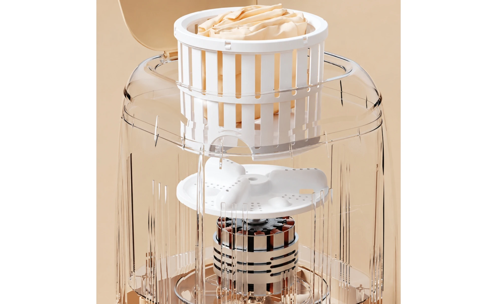 Semi-Automatic Mini Washing Machine Space-Saving Semi-Automatic Washing Machine Mini Washer with Centrifuge Function