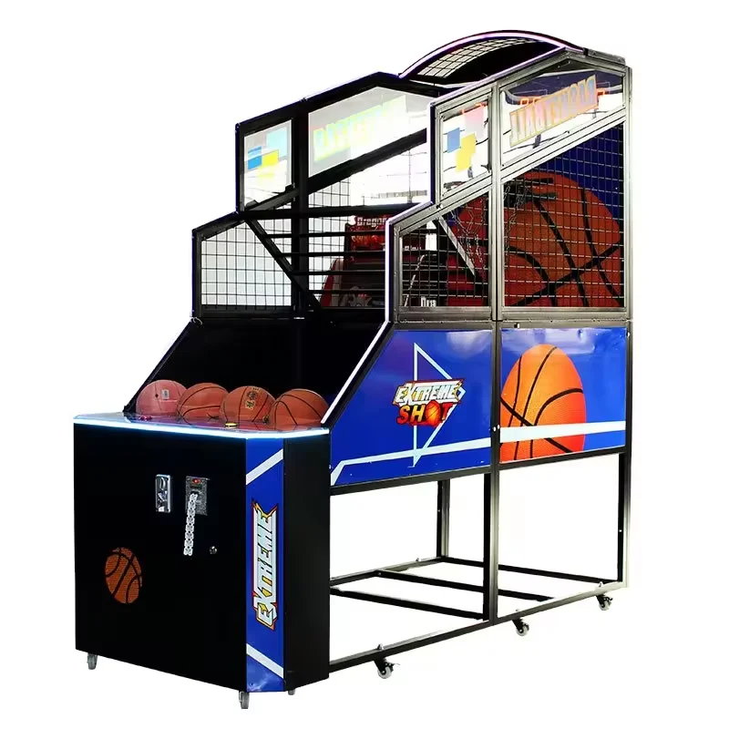 Foldable Basketball Machine Coin-Operated Interactive Arcade Console Entertainment Electronic Game Console Excluding Freight