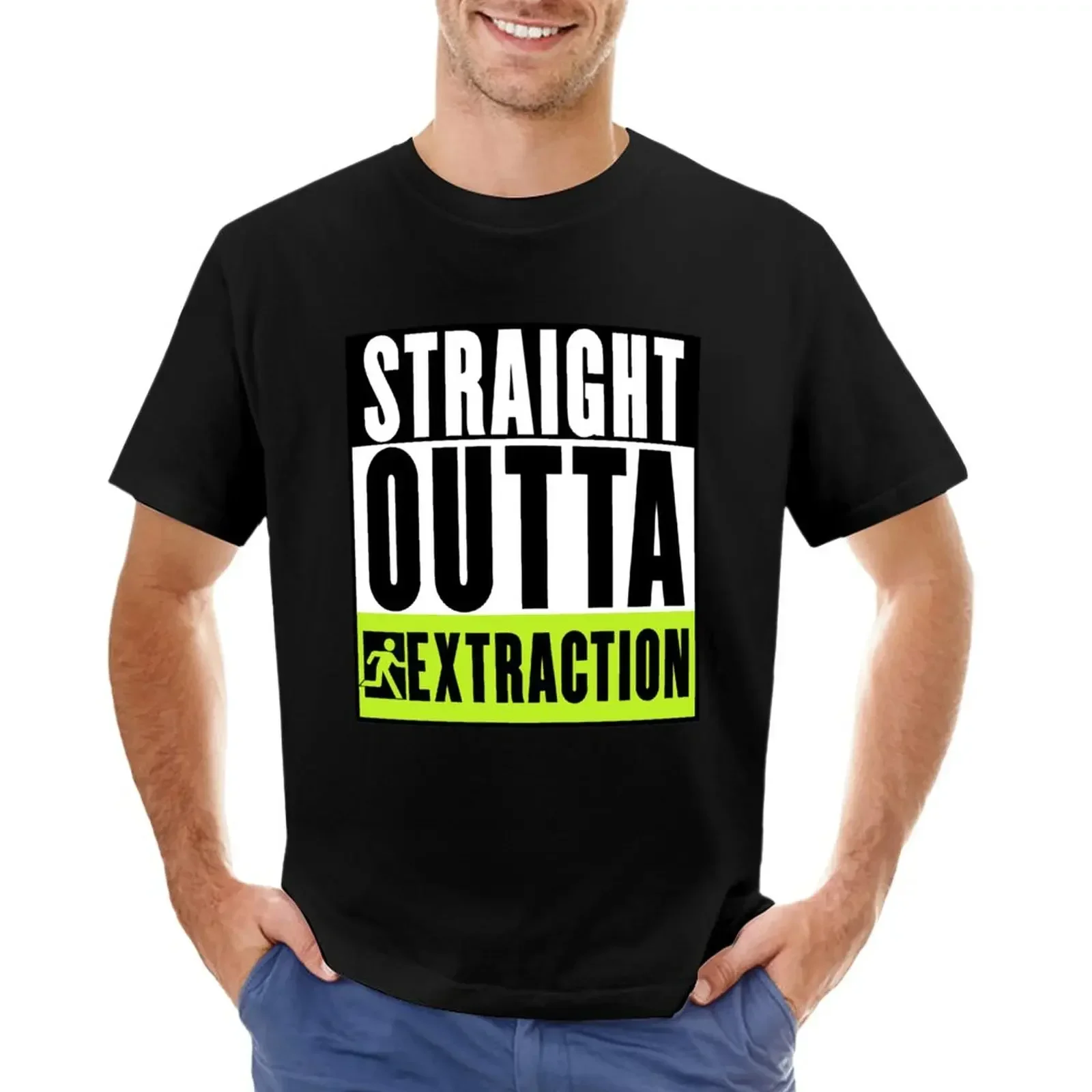 Straight Outta Extraction T-Shirt customs boys animal print men workout shirt