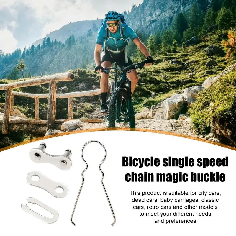 Eslabones de cadena reutilizables para bicicleta de carretera, cierre mágico rápido, duradero