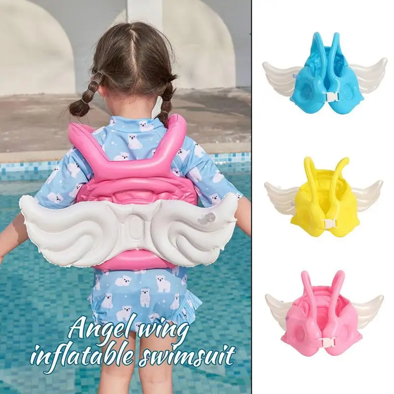 

Inflatable Swimsuit Angel Wing Inflatable Buoyancy Vest Children Swimsuit Drifting Jacket Swimming Pool Floating Toys