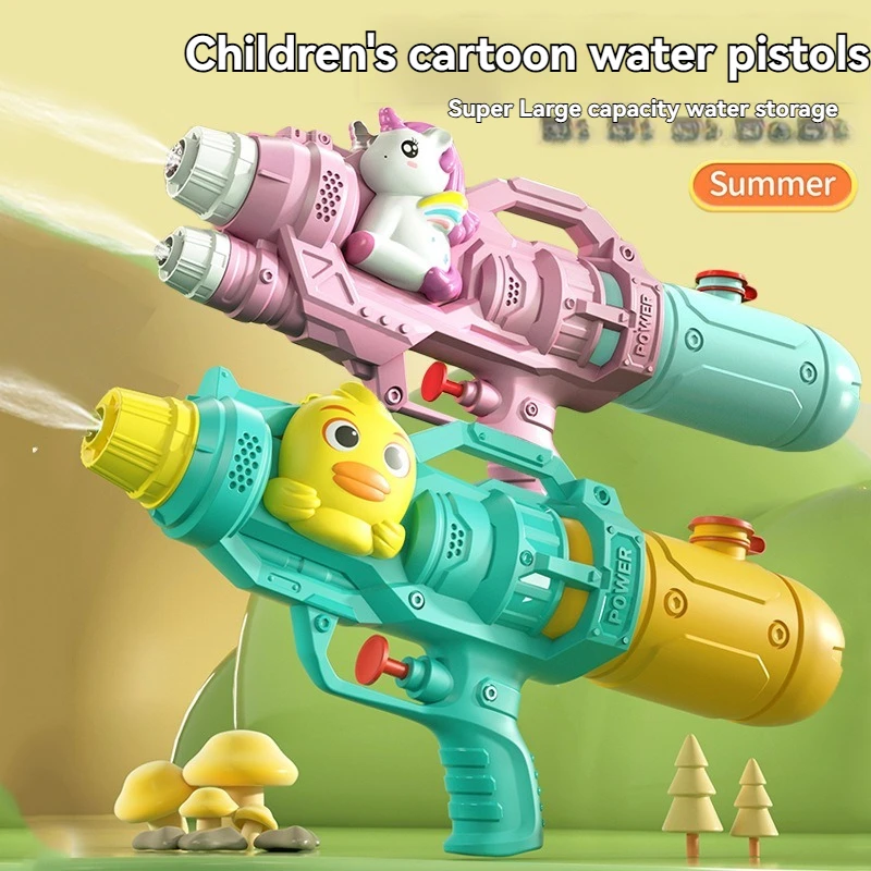 Kinder Sommer große Doppeldüse Dinosaurier Ente spielen Wasserpistole Wasserspritzer Festival Erwachsene Strandspielzeug und Zubehör