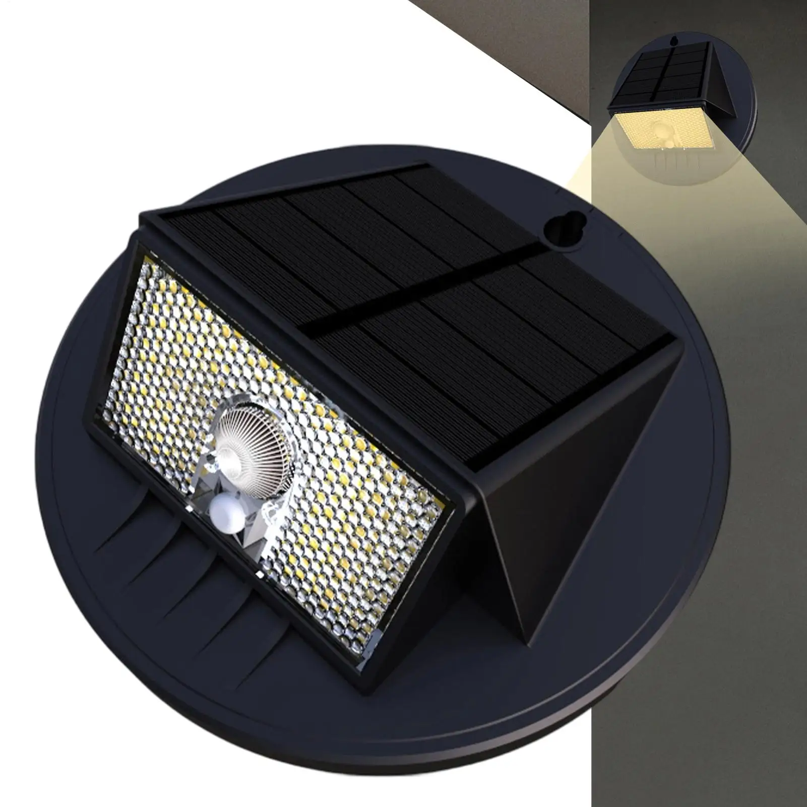 Solar Lights Outdoor LED Motion Sensor Waterproof Lantern Lamp Solar Powered Deck Lights For Yard Lawn Path Walkway Driveway