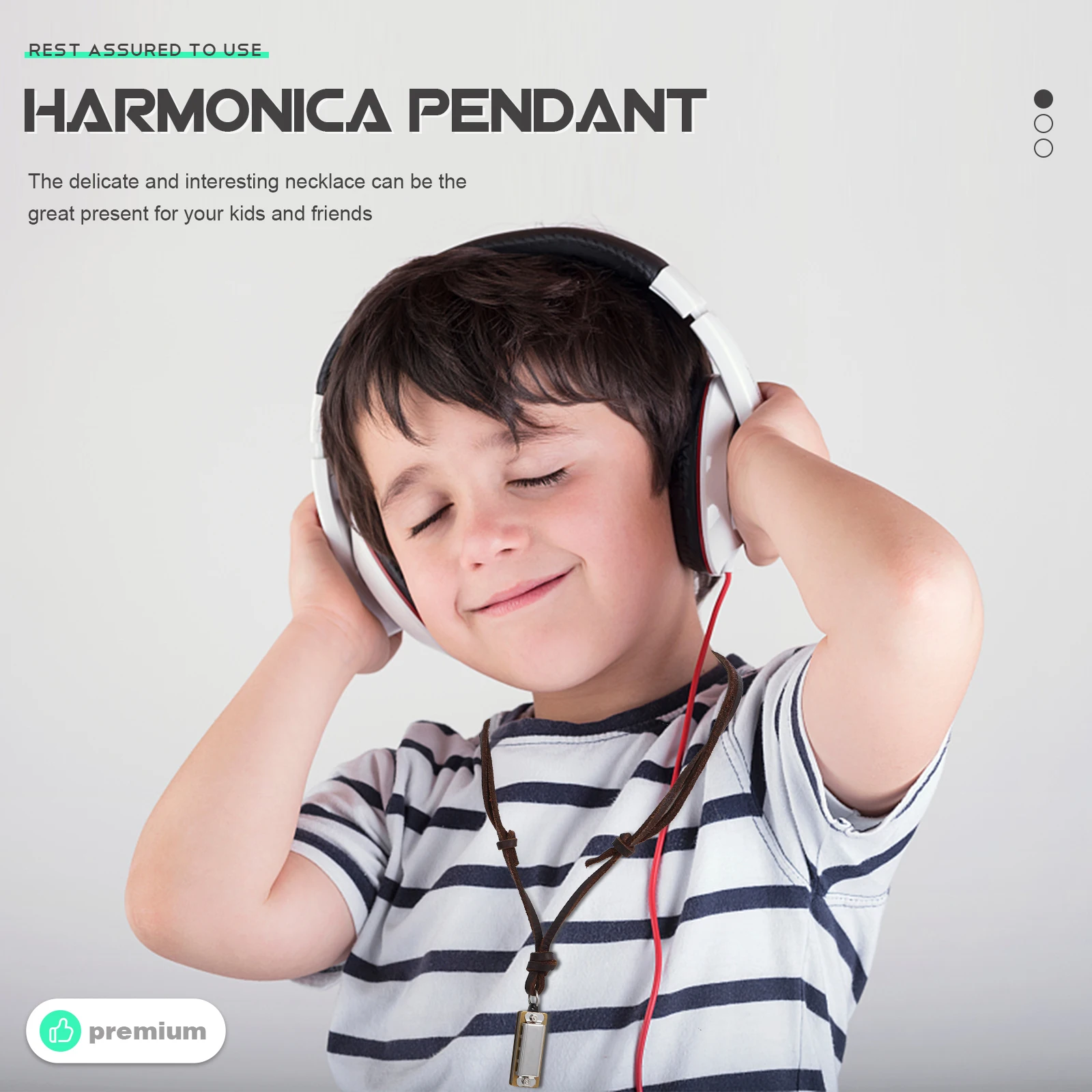 

Harmonica Necklace Pendant Creative Miniature Musical Instrument Charm Perfect Gift for Beginners Music Learning