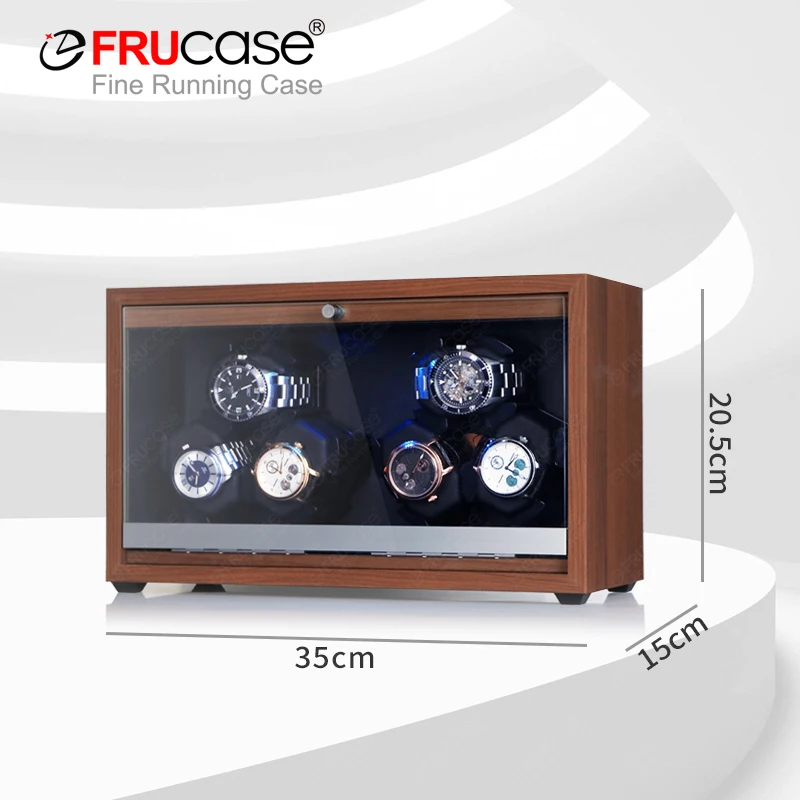 FRUCASE 6 Watch Winder for Automatic Watches Watches Box Jewelry Watch Display Collector Storage With LED