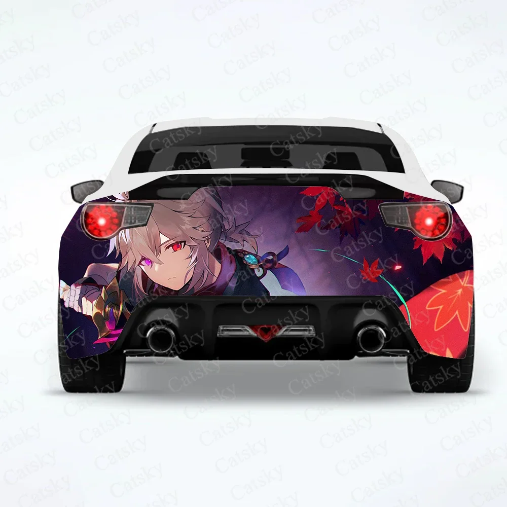 

Kaedehara Kazuha Car Rear Wrap Car-Stickers Car-Decal Creative Sticker Car-Body Appearance Modification Stickers