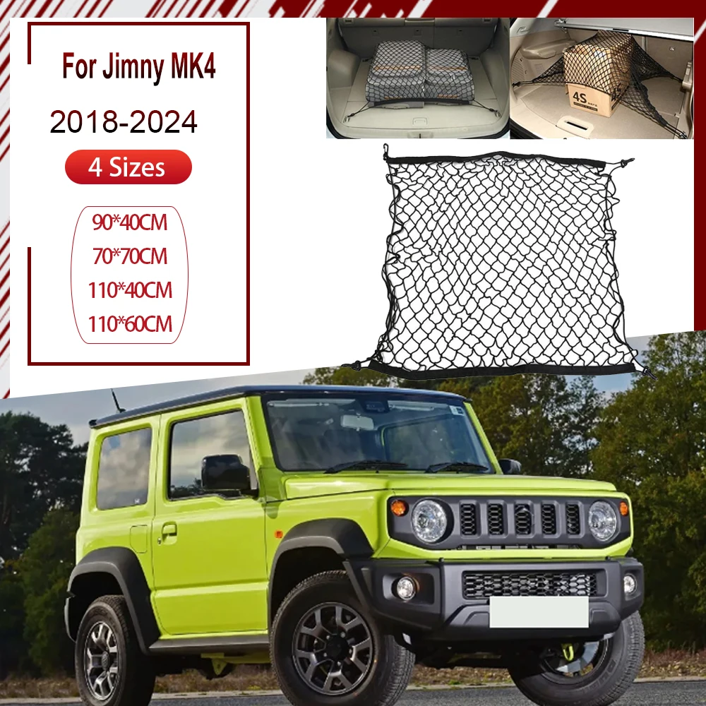 

Boot Mesh For Suzuki Jimny Sierra Accessories 2018-2024 Car Trunk Net Rear Back Cargo Trunk Storage Organizer Cars Accessories