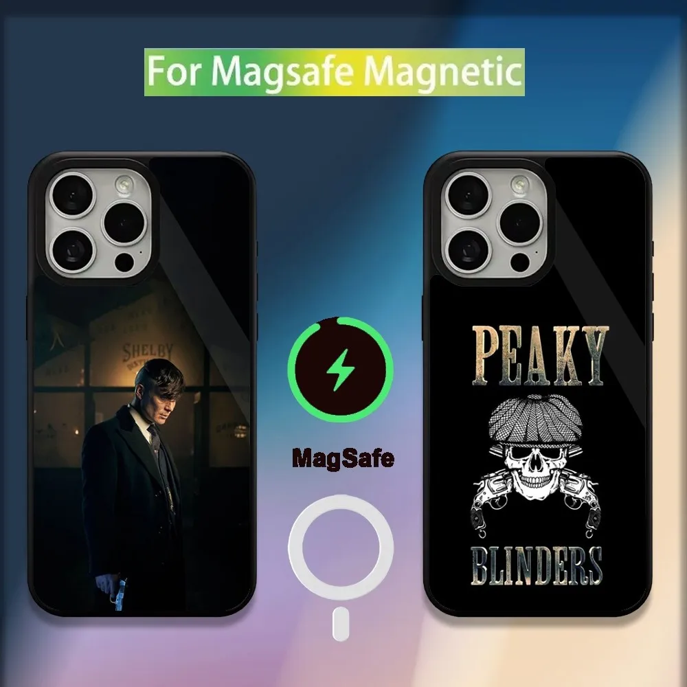 P-PeakyS T-Thomas Shelby Blinders  Phone Case For iPhone 16,15,14,13,12,11,Plus,Pro,Max,Mini Magsafe Magnetic Wireless Charging