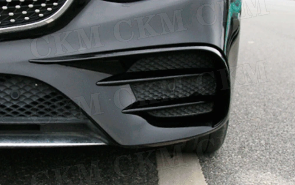 

Фартуки разделителей переднего бампера для Mercedes Benz E Class C238 E200 E300 E400 E500 E53 E63 купе 2-дверный 2017-2019 ABS Carbon Look